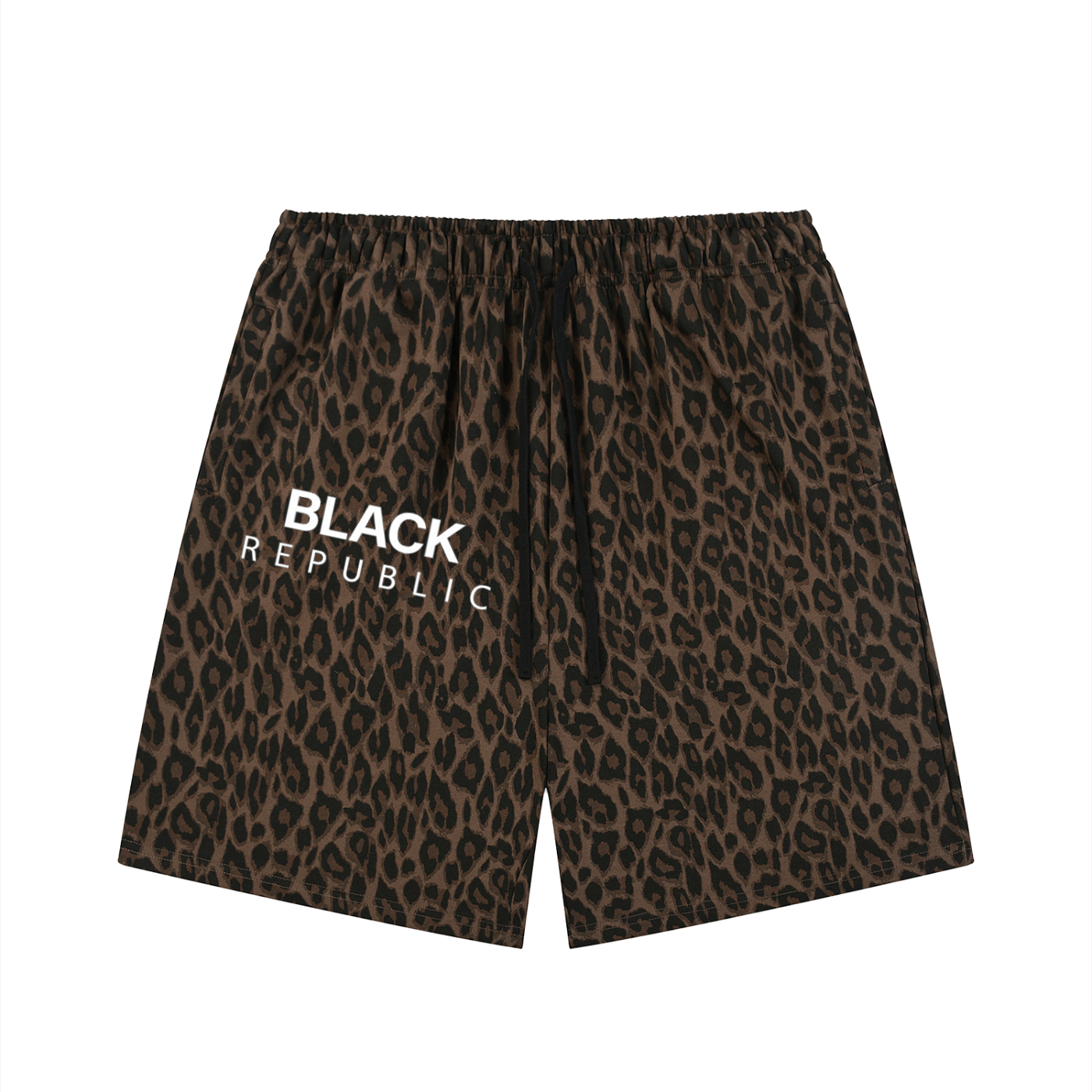 Heavyweight Leopard Drawstring Shorts
