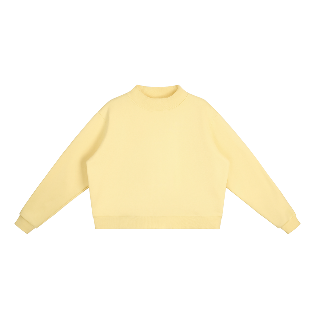 1804  Fleece Mock-Neck Crew Sweatshirt
