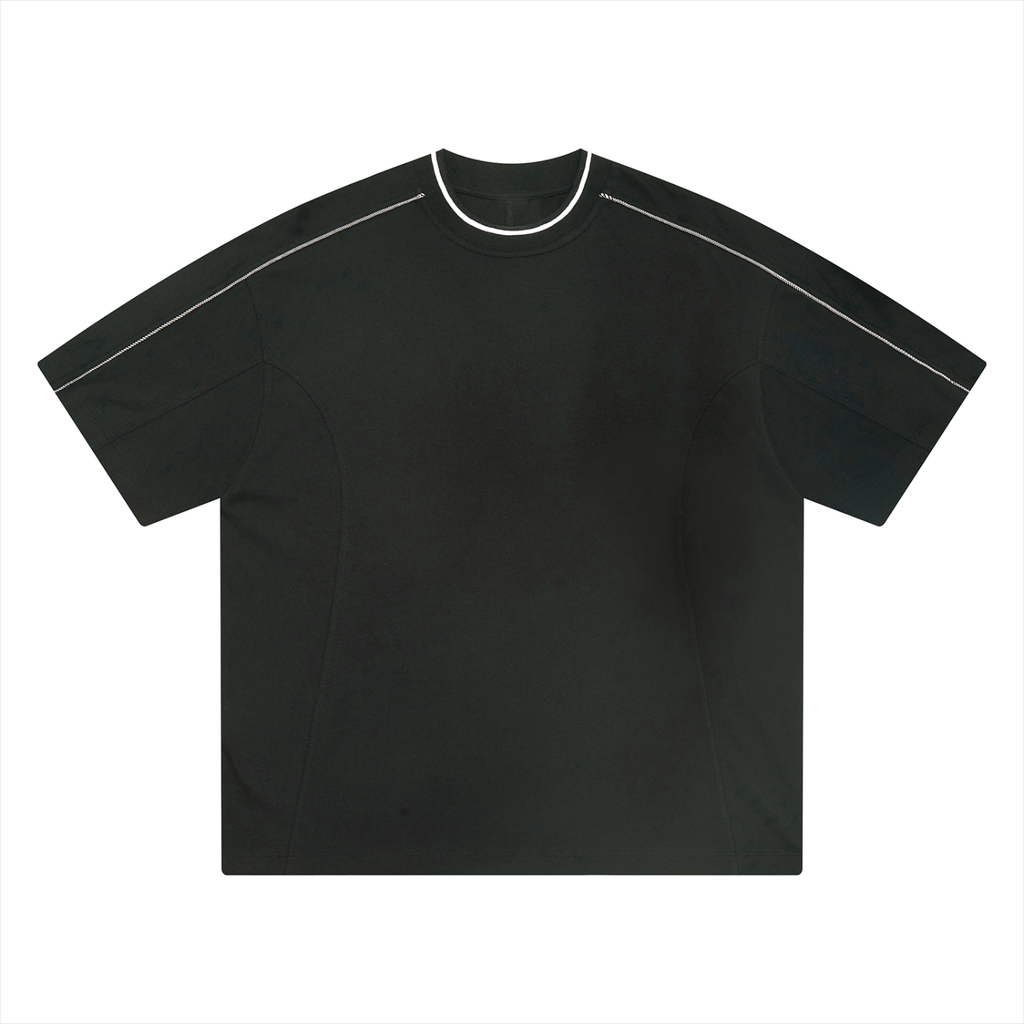 Unisex Oversized Contrast Tape Tee