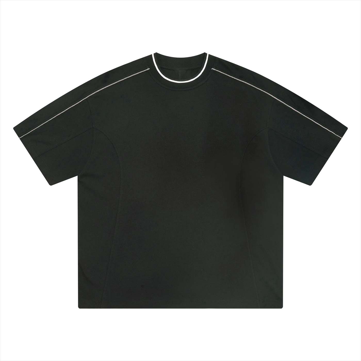 Unisex Oversized Contrast Tape Tee