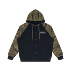 Camo-Splice Raglan Zip Hoodie