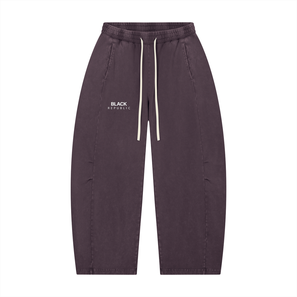 Mineral Wash Barrel Leg Pants
