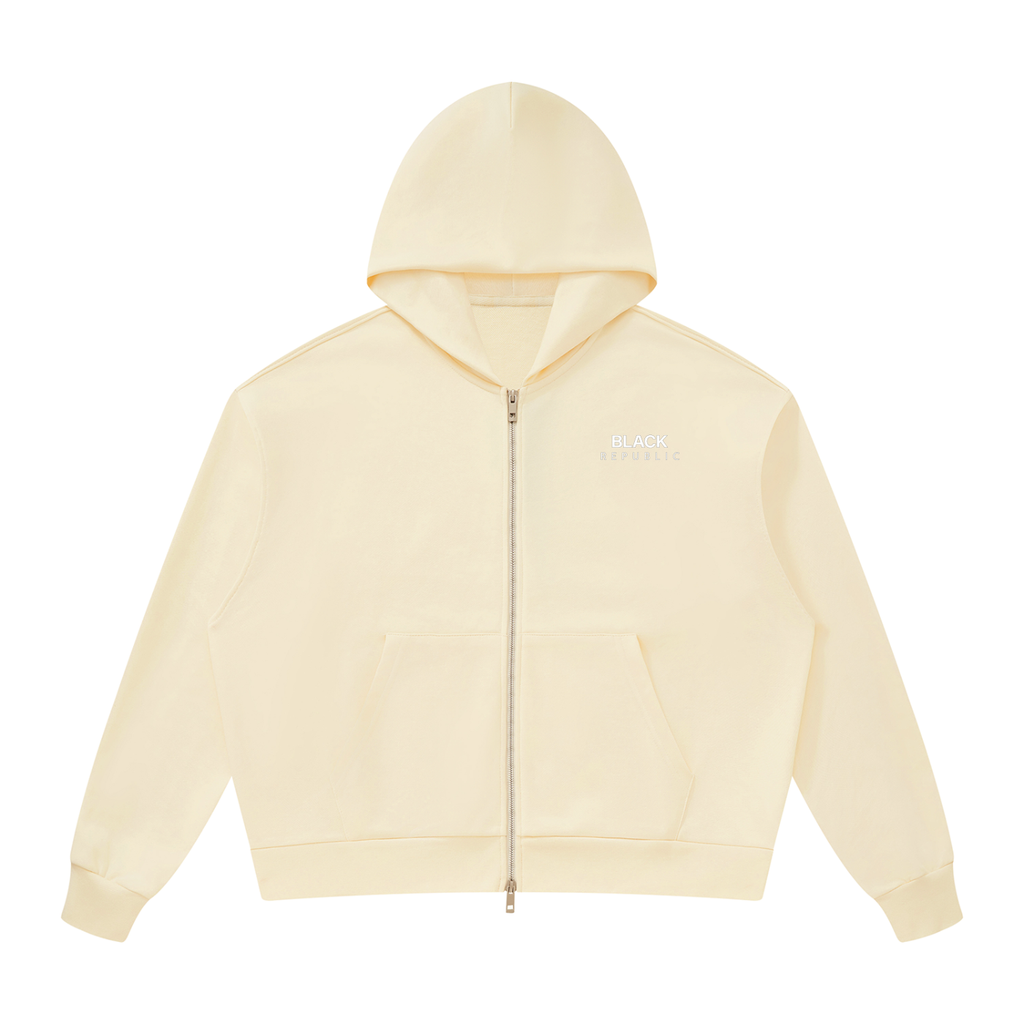 Drop Shoulder Full Zip Hoodie