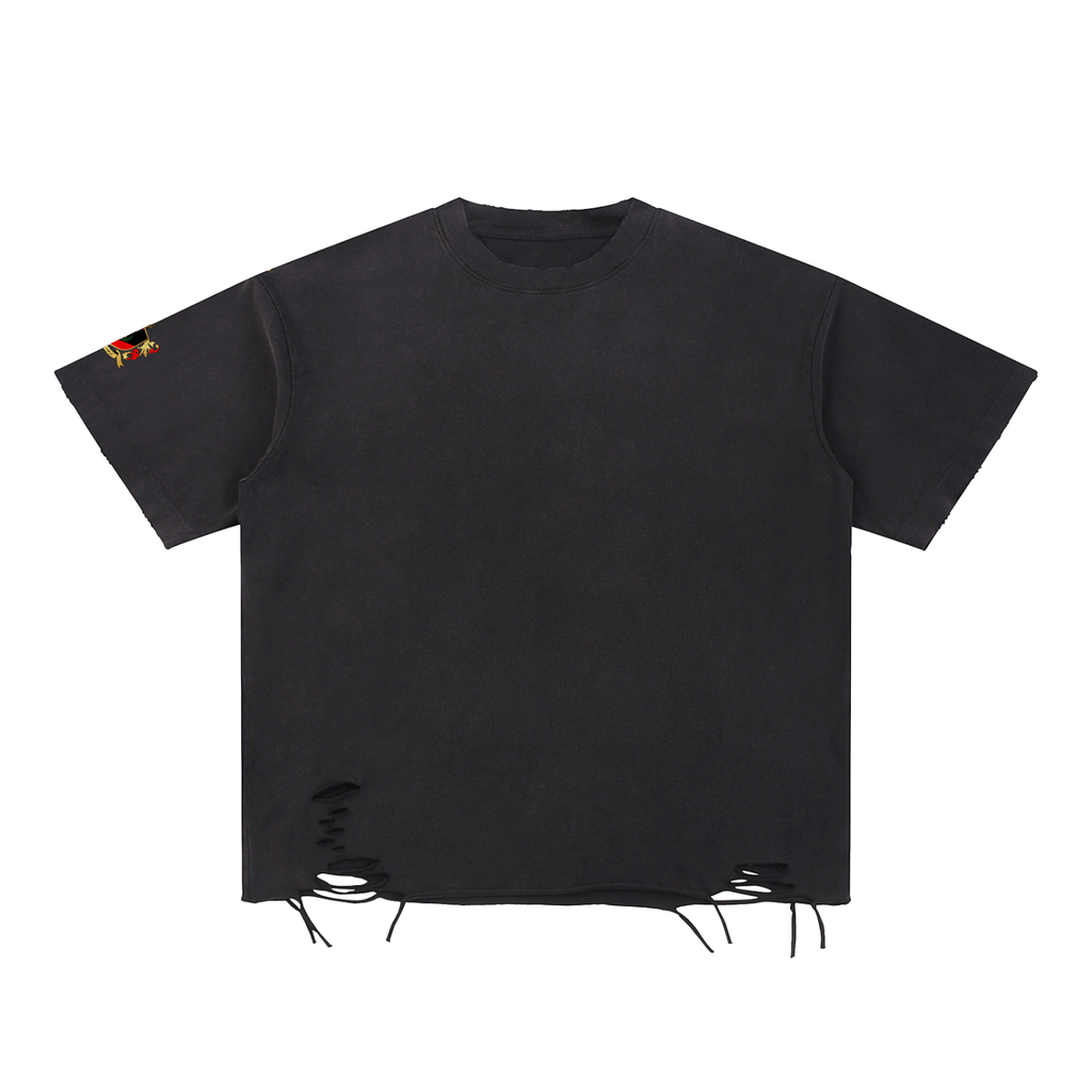 Snow Washed Raw-Hem Tee