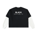 Layered Contrast Sleeve Cotton Tee