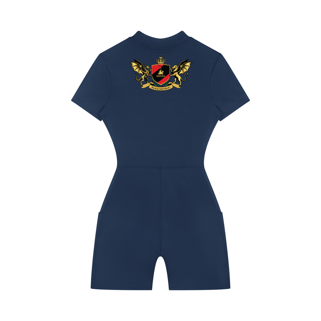 1804 Women's Quarter-Zip Short Sleeve Romper