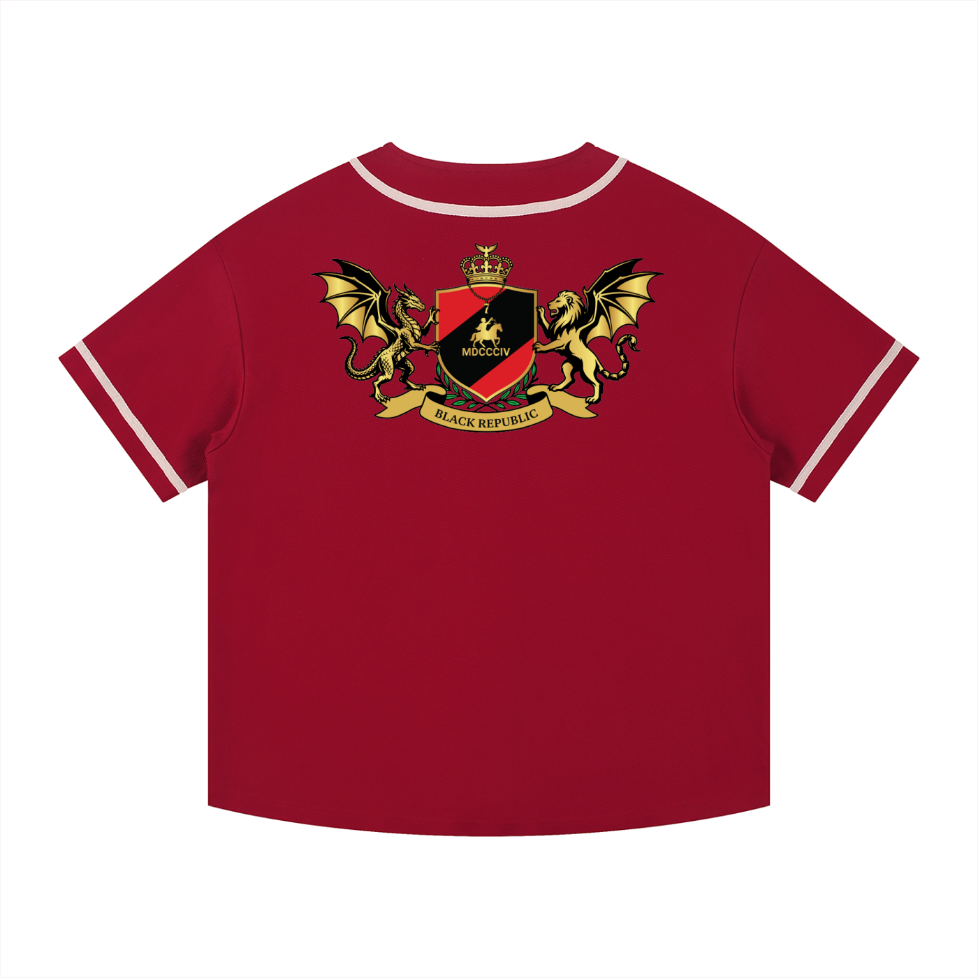 Contrast Piped Button-Up Jersey