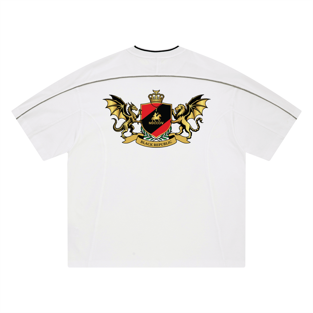 Unisex Oversized Contrast Tape Tee