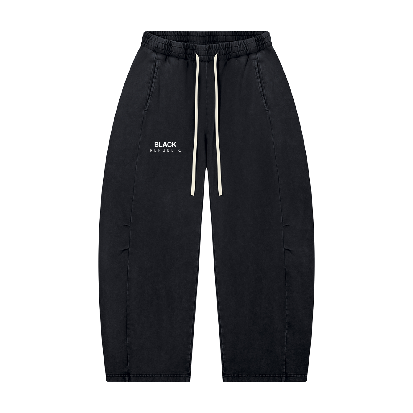 Mineral Wash Barrel Leg Pants