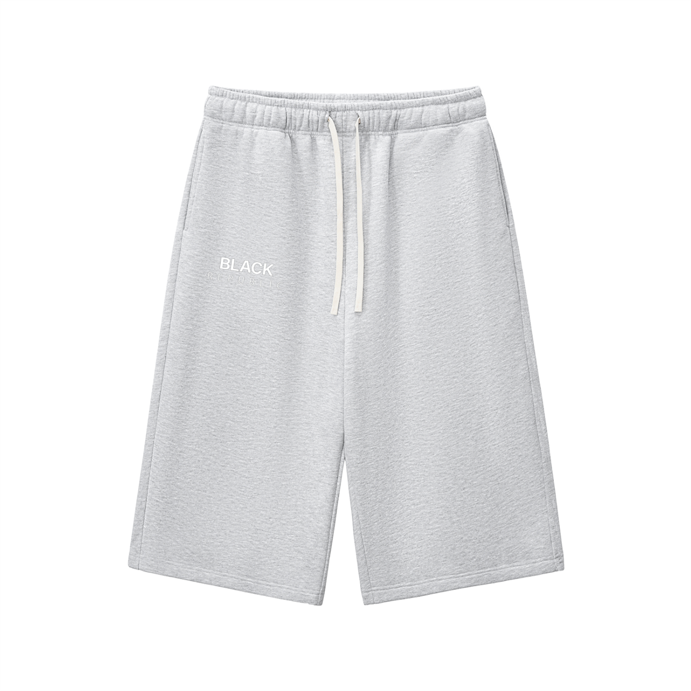 Drawstring Three-quarter Sweatpants