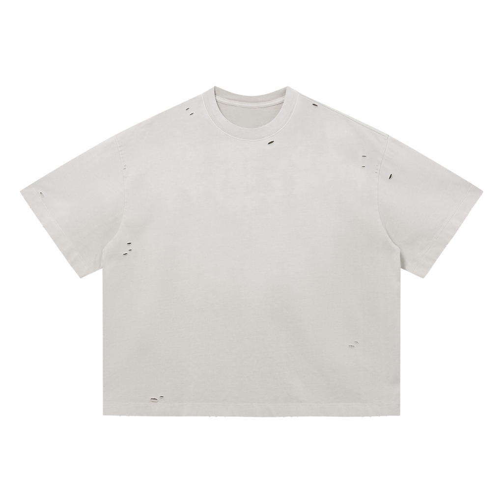 Vintage Washed Distressed Boxy Oversized Tee