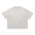 Vintage Washed Distressed Boxy Oversized Tee
