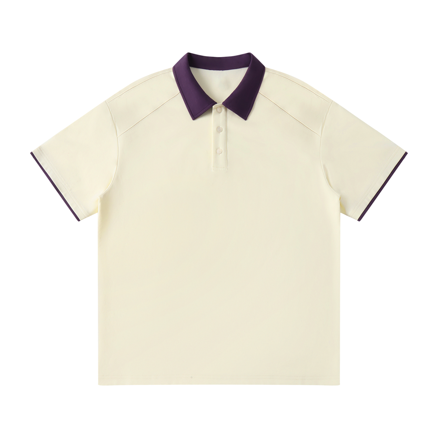 Contrast Collar Raglan Polo Shirt Tee