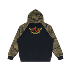 Camo-Splice Raglan Zip Hoodie