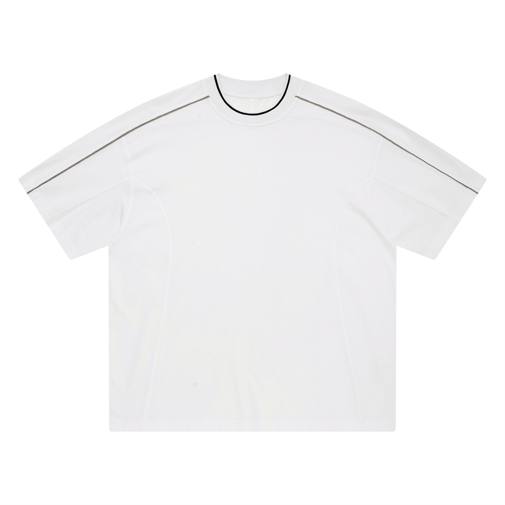 Unisex Oversized Contrast Tape Tee