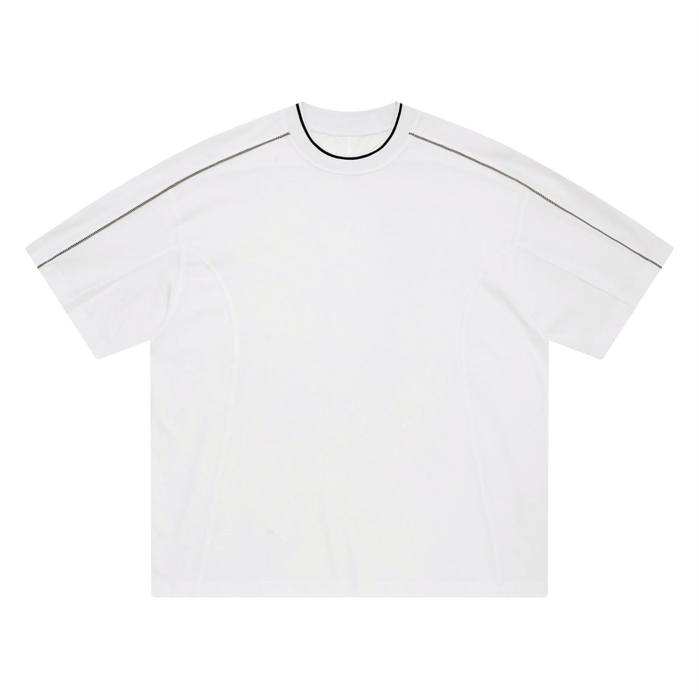 Unisex Oversized Contrast Tape Tee