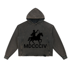 1804 Vintage Washed Frayed-Hem Hoodie