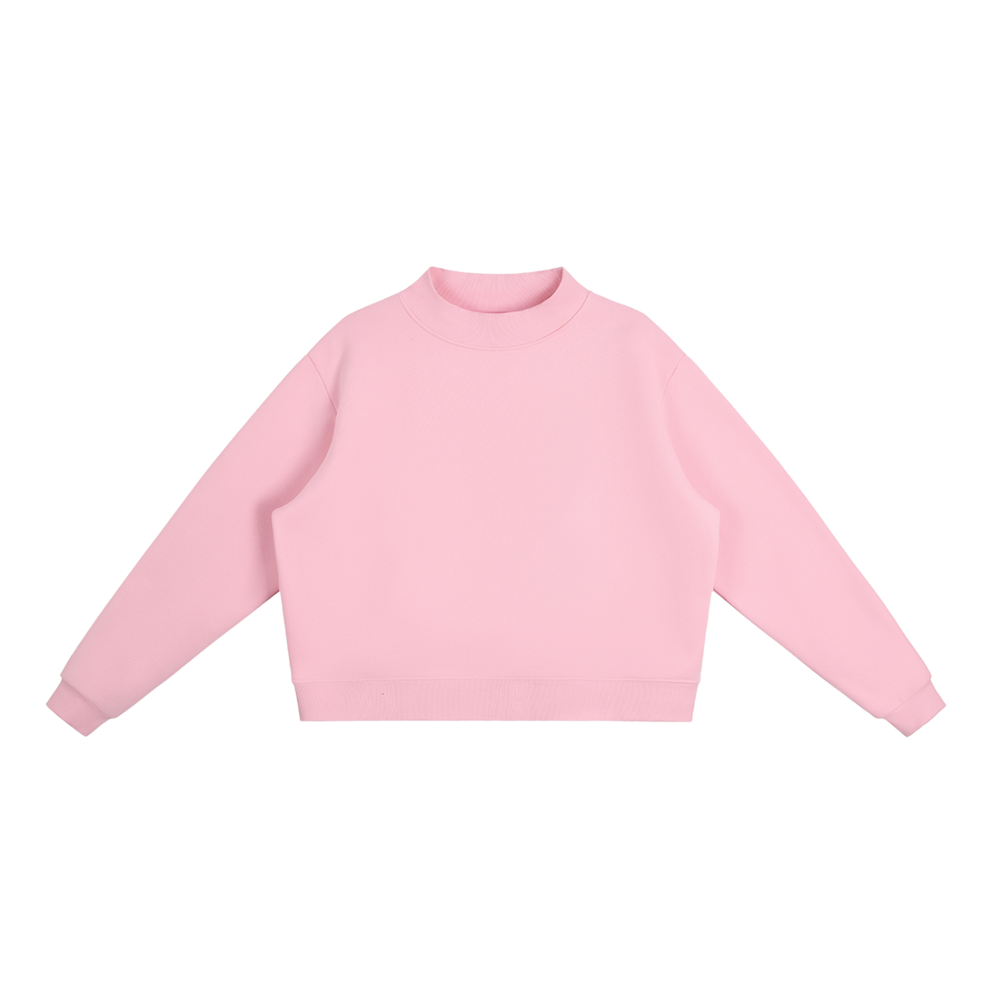 1804  Fleece Mock-Neck Crew Sweatshirt