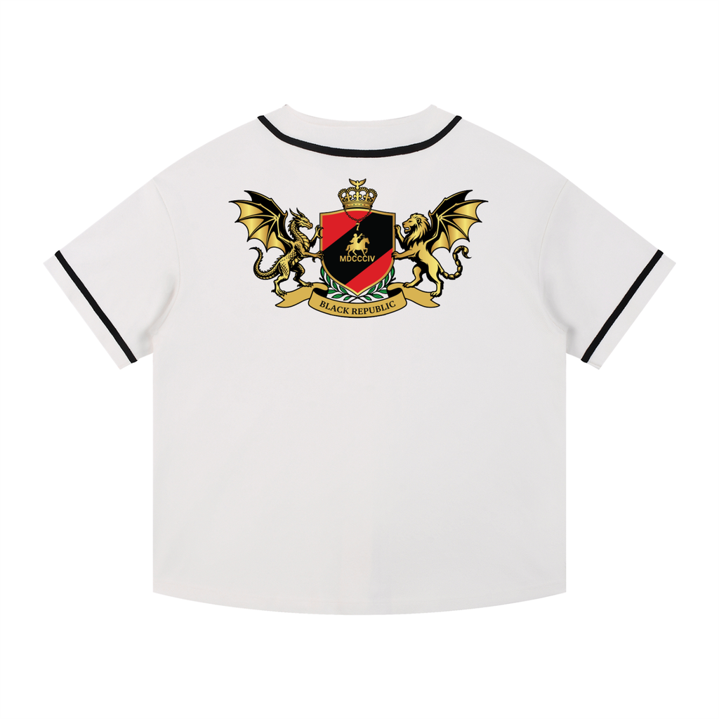Contrast Piped Button-Up Jersey