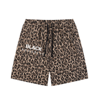 Heavyweight Leopard Drawstring Shorts