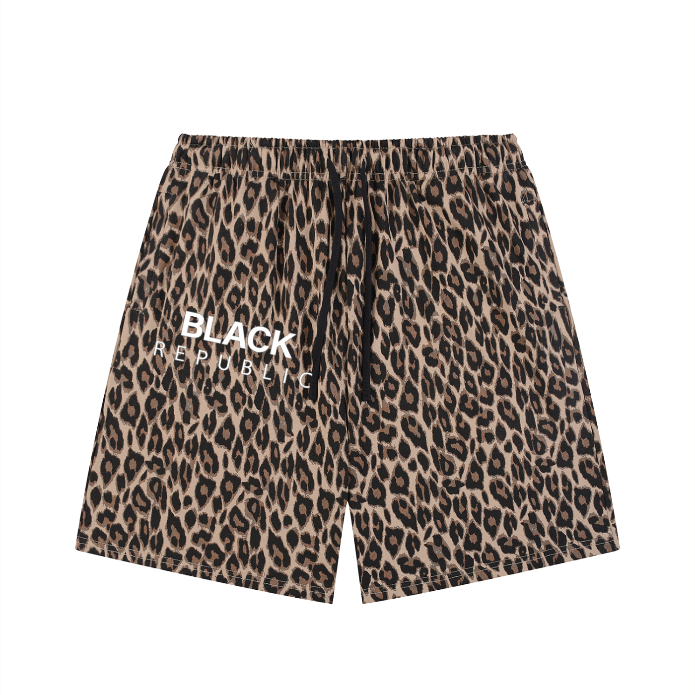 Heavyweight Leopard Drawstring Shorts