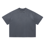 Vintage Washed Distressed Boxy Oversized Tee