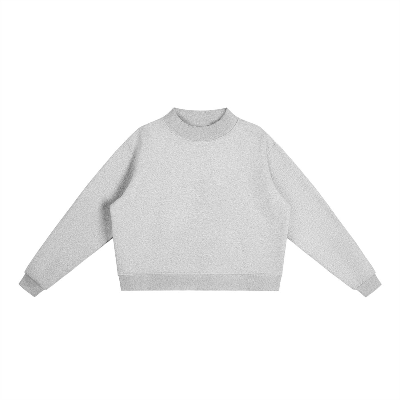 1804  Fleece Mock-Neck Crew Sweatshirt