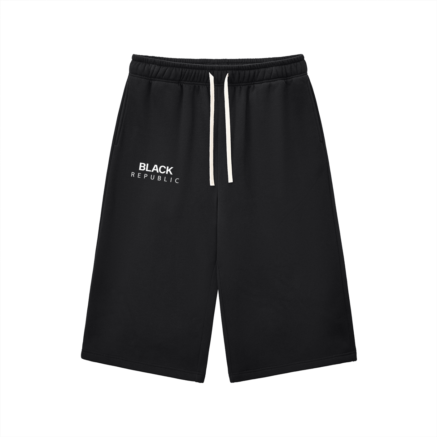Drawstring Three-quarter Sweatpants