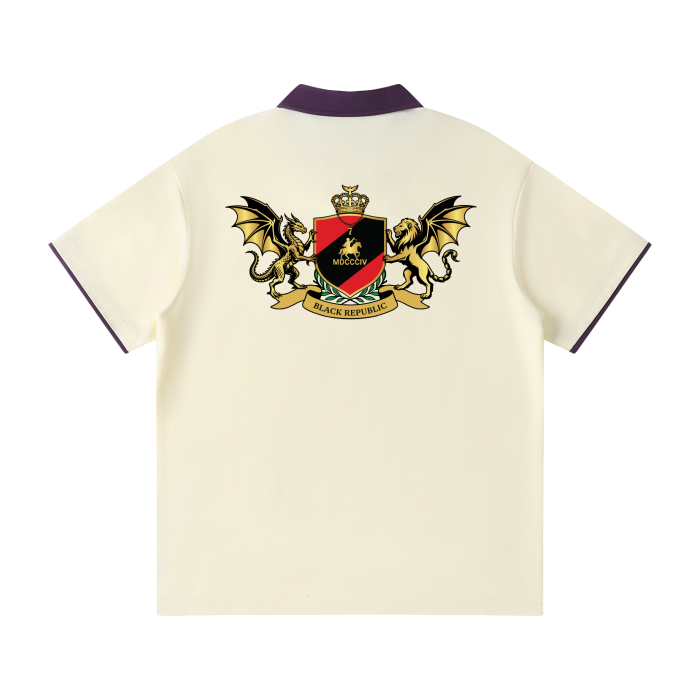 Contrast Collar Raglan Polo Shirt Tee