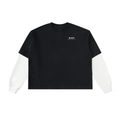 Layered Contrast Sleeve Cotton Tee